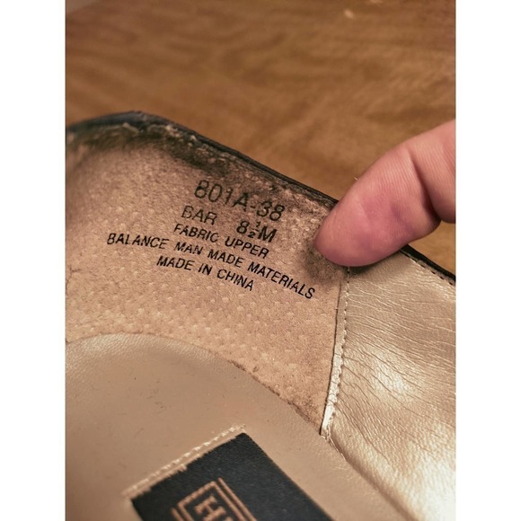 Herman Geist Navy Blue slip-on block heel shoes silver accent woman size 8.5 - Picture 9 of 9